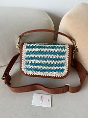 Fortok Valentino Garavani Alltime Bag Brown & Blue 22072 23.5x18x8cm - 5