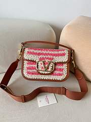 Fortok Valentino Garavani Alltime Bag Brown & Pink 22072 23.5x18x8cm  - 1
