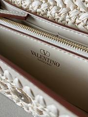 Fortok Valentino Raffia Chain Small Bag White 20x10.5x4cm - 6