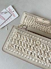 Fortok Valentino Raffia Chain Small Bag White 20x10.5x4cm - 3