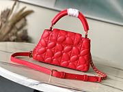 Fortok Louis Vuitton Capucines East-West Mini Bag Red Monogram Floral Motif M25332 22x12x8cm - 5