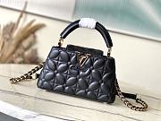 Fortok Louis Vuitton Capucines East-West Mini Bag Black Monogram Floral Motif M25332 22x12x8cm - 1