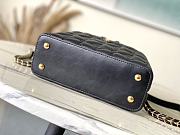 Fortok Louis Vuitton Capucines East-West Mini Bag Black Monogram Floral Motif M25332 22x12x8cm - 4