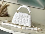 Fortok Louis Vuitton Capucines East-West Mini Bag White Monogram Floral Motif M25332 22x12x8cm - 5