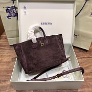 Fortok Burberry Medium Rocking Horse Tote​ Bag Dark Brown 30x13x24cm - 5