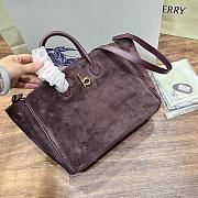 Fortok Burberry Medium Rocking Horse Tote​ Bag Dark Brown 30x13x24cm - 4