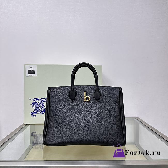 Fortok Burberry Medium Rocking Horse Tote​ Bag Black 30x13x24cm - 1