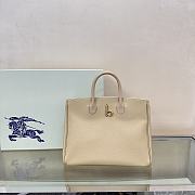 Fortok Burberry Medium Rocking Horse Tote​ Bag Beige 30x13x24cm - 1