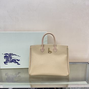 Fortok Burberry Medium Rocking Horse Tote​ Bag Beige 30x13x24cm