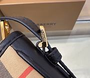 Fortok Burberry Vintage Check Calfskin Sling Archive Beige Black 26x6x12cm - 6