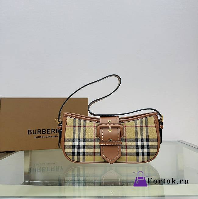 Fortok Burberry Sling Vintage Check Shoulder Bag 26x6x12cm - 1