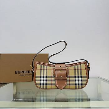 Fortok Burberry Sling Vintage Check Shoulder Bag 26x6x12cm