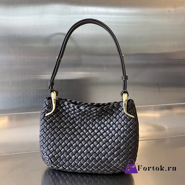 Fortok Bottega Veneta Intrecciato Clicker Bag Black 27x19x11.5cm - 1