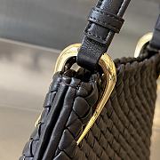 Fortok Bottega Veneta Intrecciato Clicker Bag Black 27x19x11.5cm - 3