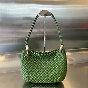 Fortok Bottega Veneta Intrecciato Clicker Bag Green 27x19x11.5cm - 1