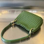 Fortok Bottega Veneta Intrecciato Clicker Bag Green 27x19x11.5cm - 2