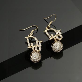 Fortok Dior Crystal Signature Earrings 