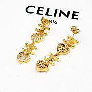 Fortok Celine Arc de Triomphe Heart-shaped Earrings Gold / Silver - 5