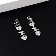 Fortok Celine Arc de Triomphe Heart-shaped Earrings Gold / Silver - 3