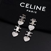 Fortok Celine Arc de Triomphe Heart-shaped Earrings Gold / Silver - 2