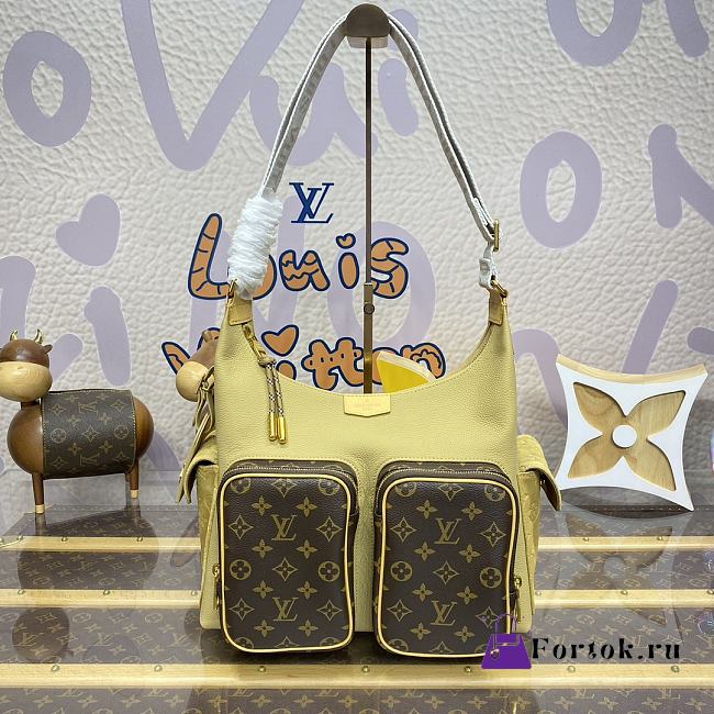 Fortok Louis Vuitton Hobo Cargo Bag Beige M12697 34.5x19.7x27cm - 1