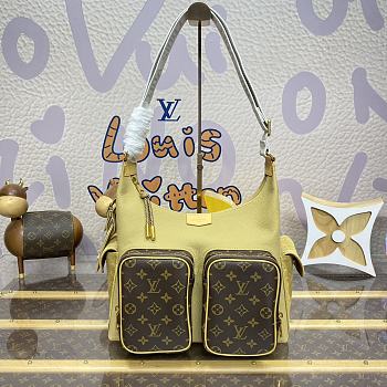 Fortok Louis Vuitton Hobo Cargo Bag Beige M12697 34.5x19.7x27cm