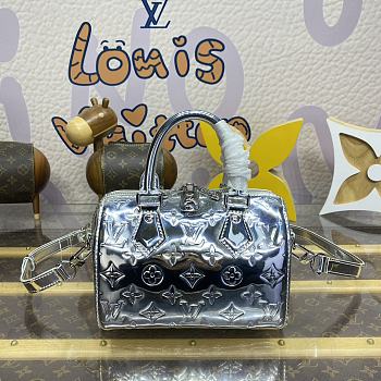 Fortok Louis Vuitton Speedy Bandoulière 20 Bag Silver Monogram Miroir M11987 20.5x12x13.5cm