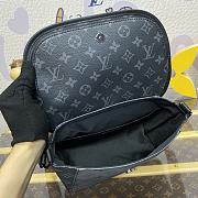 Fortok Louis Vuitton Pulse Messenger Bag Black Monogram Eclipse Canvas M12681 26.6x11x17cm - 3