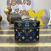 Fortok Louis Vuitton Nice Nano Cosmetic Bag Multicolor Black M14033 14x8.5x10.2cm - 1