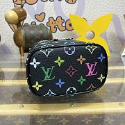 Fortok Louis Vuitton Nice Nano Cosmetic Bag Multicolor Black M14033 14x8.5x10.2cm - 5