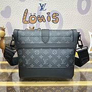 Fortok Louis Vuitton Saumur Messenger Bag Black Monogram Eclipse Coated Canvas M45911 30x23x11cm - 2