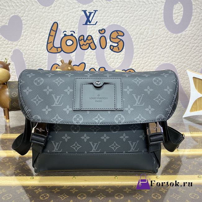 Fortok Louis Vuitton Messenger PM Voyager Bag Black Monogram Eclipse Canvas M40511 33x22.5x11cm - 1