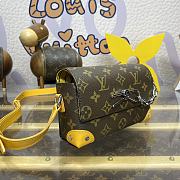 Fortok Louis Vuitton Steamer Bag Yellow & Brown Monogram Macassar Canvas M12811 18x6.5x11cm - 5