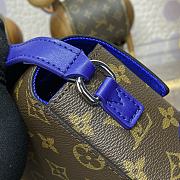 Fortok Louis Vuitton Steamer Bag Blue & Brown Monogram Macassar Canvas M12810 18x6.5x11cm - 5