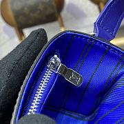 Fortok Louis Vuitton Steamer Bag Blue & Brown Monogram Macassar Canvas M12810 18x6.5x11cm - 4