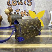 Fortok Louis Vuitton Steamer Bag Blue & Brown Monogram Macassar Canvas M12810 18x6.5x11cm - 3