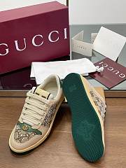 Fortok Gucci Screener Sneaker Ivory Leather Multi-dimensional Crystals - 2