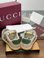 Fortok Gucci Screener Sneaker Ivory Leather Multi-dimensional Crystals - 5