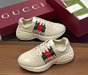 Fortok Gucci Rhyton Iconic Red and Green Web Elements Sneakers - 1