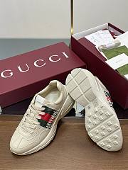 Fortok Gucci Rhyton Iconic Red and Green Web Elements Sneakers - 5