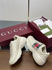 Fortok Gucci Rhyton Iconic Red and Green Web Elements Sneakers - 4