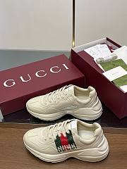 Fortok Gucci Rhyton Iconic Red and Green Web Elements Sneakers - 2