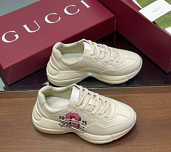 Fortok Gucci Rhyton Poink Iconic G 1921 Print Sneakers