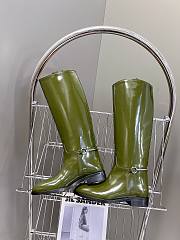 Fortok Gucci Horsebit Green Patent Leather Long Boots - 2