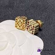 Fortok Loewe Anagram Three-dimensional Earrings Silver/Gold - 1