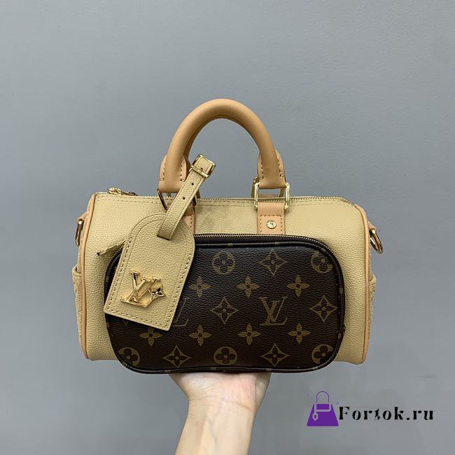 Fortok Louis Vuitton Keepall Bandoulière 25 Bag Beige M12627 25x15x11cm - 1