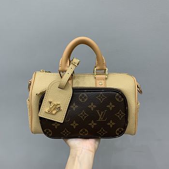 Fortok Louis Vuitton Keepall Bandoulière 25 Bag Beige M12627 25x15x11cm