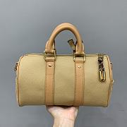 Fortok Louis Vuitton Keepall Bandoulière 25 Bag Beige M12627 25x15x11cm - 3