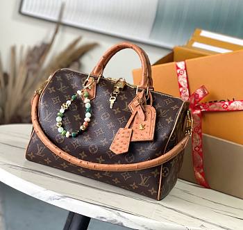 Fortok Louis Vuitton Speedy Soft 30 Boho Bag Monogram Tan M12243 30x21x17cm