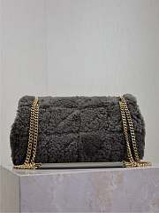 Fortok Saint Laurent Jamie Shearling Bag Grey 515821 25×15×7.5cm  - 5